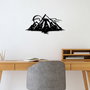 Wallity Mountain 25 Escultura de pared de metal negra